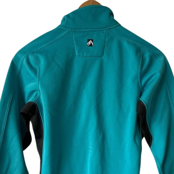 Women's Teal and Black Quarter-Zip Sweatshirt - Picture 5 of 12